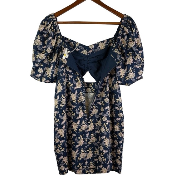 NWT Boden Cut Out Puff Short Sleeve Floral Mini Dress Size 2R - Picture 7 of 16
